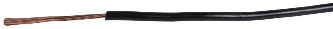 Montaažijuhe 0.75mm², must 500V PVC ø2,10mm, Cu, 100m/rull