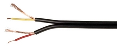 [C118-MU] Microphone cable, 2x0,14mm², Separate spiral shield, Black