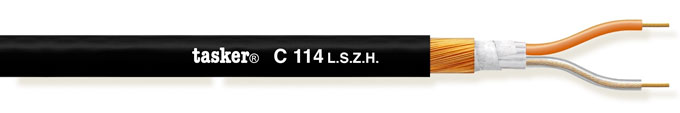 [C114 LSZH-500] Microphone Audio Cable - LSZH, 2x.0.25