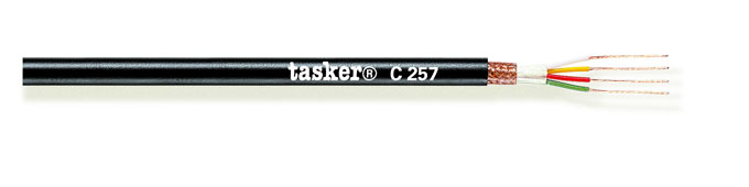 [C256] Microphone cable, 3x0,22mm² shielding, Black ų5.2mm