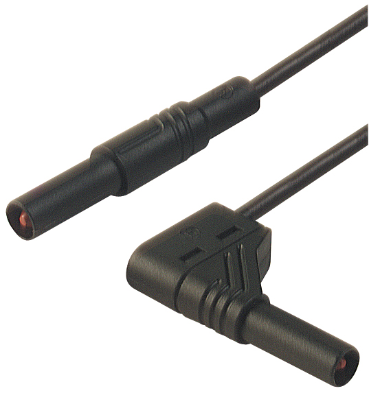 [MLB/WG-SH/100-MU] Testrijuhe, 1m, 1000V AC/DC, 16A, otse/90°, must