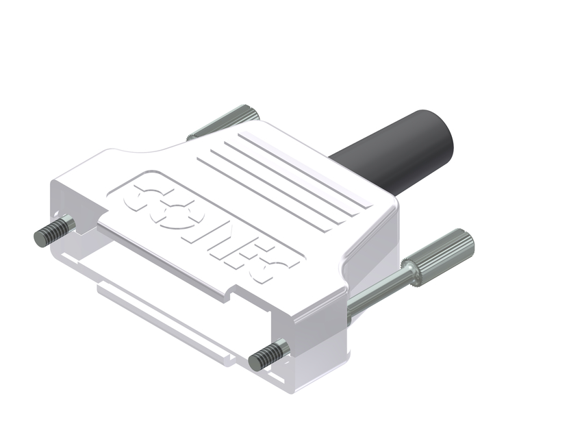[165X17329X] D-Sub enclosure, 25p, metal, UNC 4-40