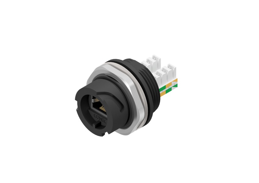 [17-10015] RJ45 CAT5E, socket, IP67, panel mounted