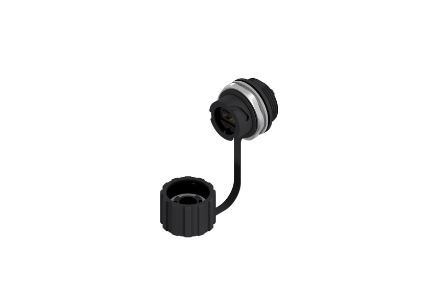 [17-200161] USB 2.0 PANEL JACK IP67 BAYONET