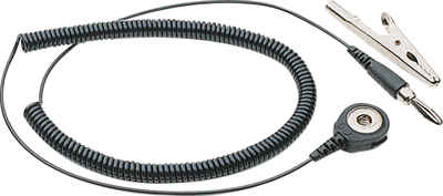 6´ COIL CORD 10mm / banana + corcodile clip
