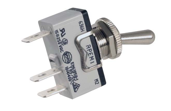 [636H/2] Toggle switch, 1 POLE.ON-ON, 15A 250VAC