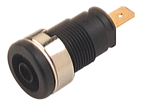[SEB2610F4.8SW] Banana 4mm socket isolated 1kV, 24A black 4,8mm