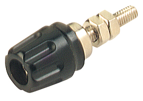[PK10A-MU] Banaanpesa 4mm, 30V AC, 60V DC, 16A, M4, must