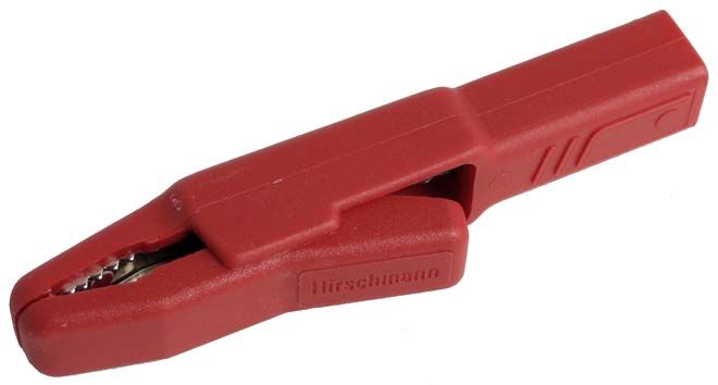 [AK2B-PU] CROCODILE CLIPS 25A 300V red max 9,5mm
