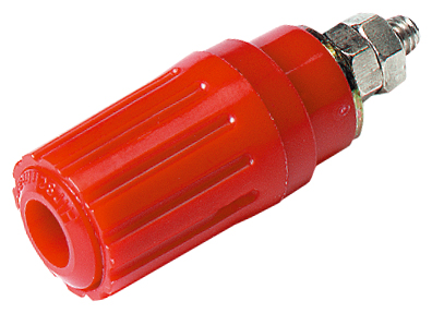 Banana plug, 4mm, 600V 35A, red