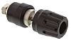 Banana 4mm socket isolated 60VDC 16A, black