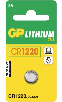 [CR1220-GP] Liitiumpatarei 3V 12,5x2mm CR1220/BR1220