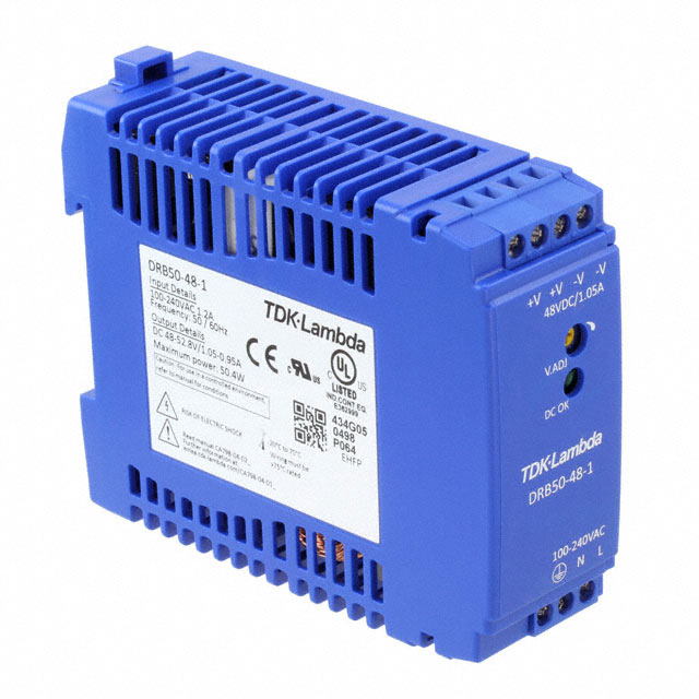 [DRB50-48-1] Toiteplokk DIN-liistule 48VDC 1,05A 50W 120-264VAC 45*75*91mm