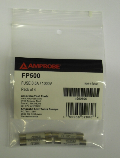 [AMP FP500] Sulavkaitse Amprobe 0.5A, 1000V - 4tk pakis