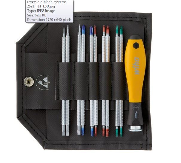 [WIHA 2691T11ESD] Kruvikeerajakomplekt 11-osa Telescopic ESD