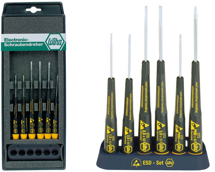 [WIHA 272K6] Kruvikeerajakomplekt 6-osa ESD lapik, PH