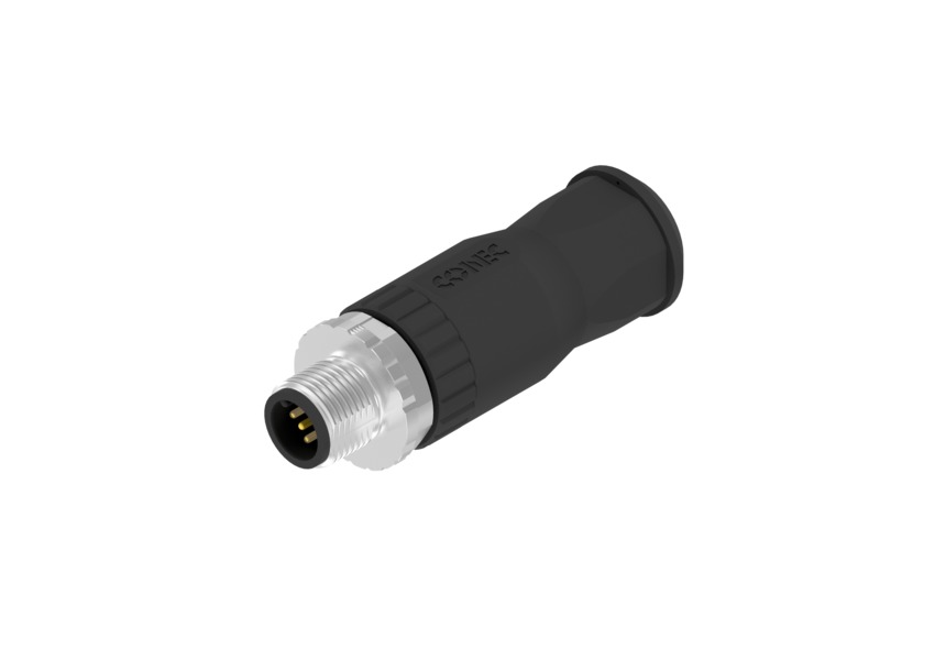 M12 konnektor, 5pin, isane,  kruvidega