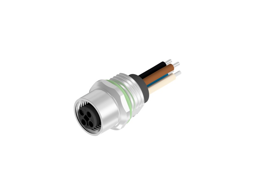M12x1 pesa, 4-pos, T-kodeeritud