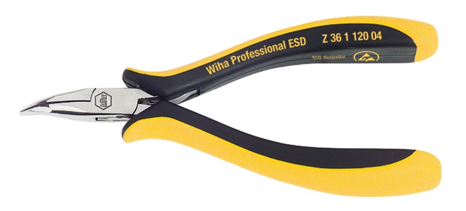 Needle nose pliers Professional ESD curved form, approx. 45°