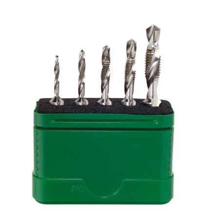 [WIHA 79187] Combination Drill Bit Set, 5 pcs,  M3, M4, M5, M6,