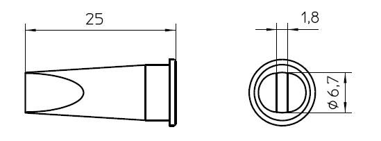 [LHT-E] LHT E SOLDERING TIP 6.7MM