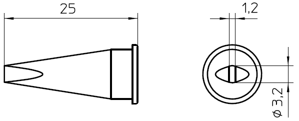 [LHT-C] LHT C SOLDERING TIP 3.2MM