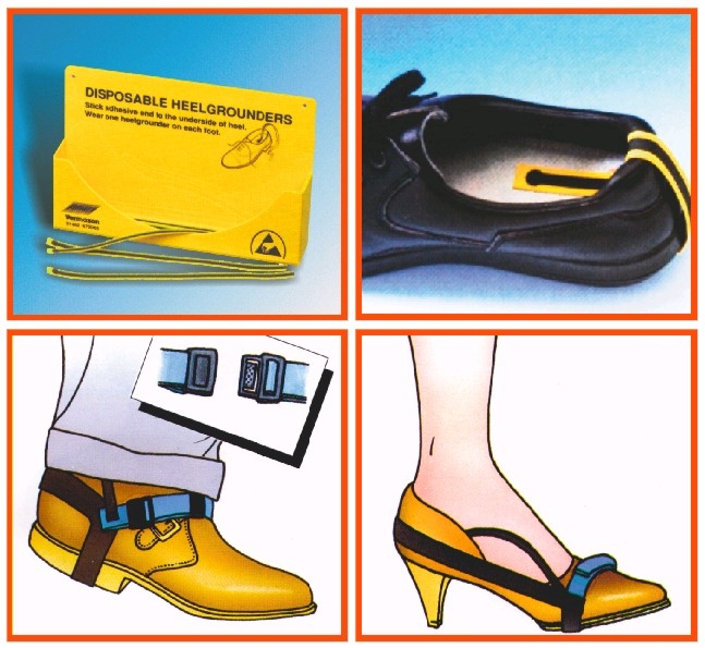 FOOTWEAR - Reusable Heel Grounder with 2 Mohm resistance  1 pcs