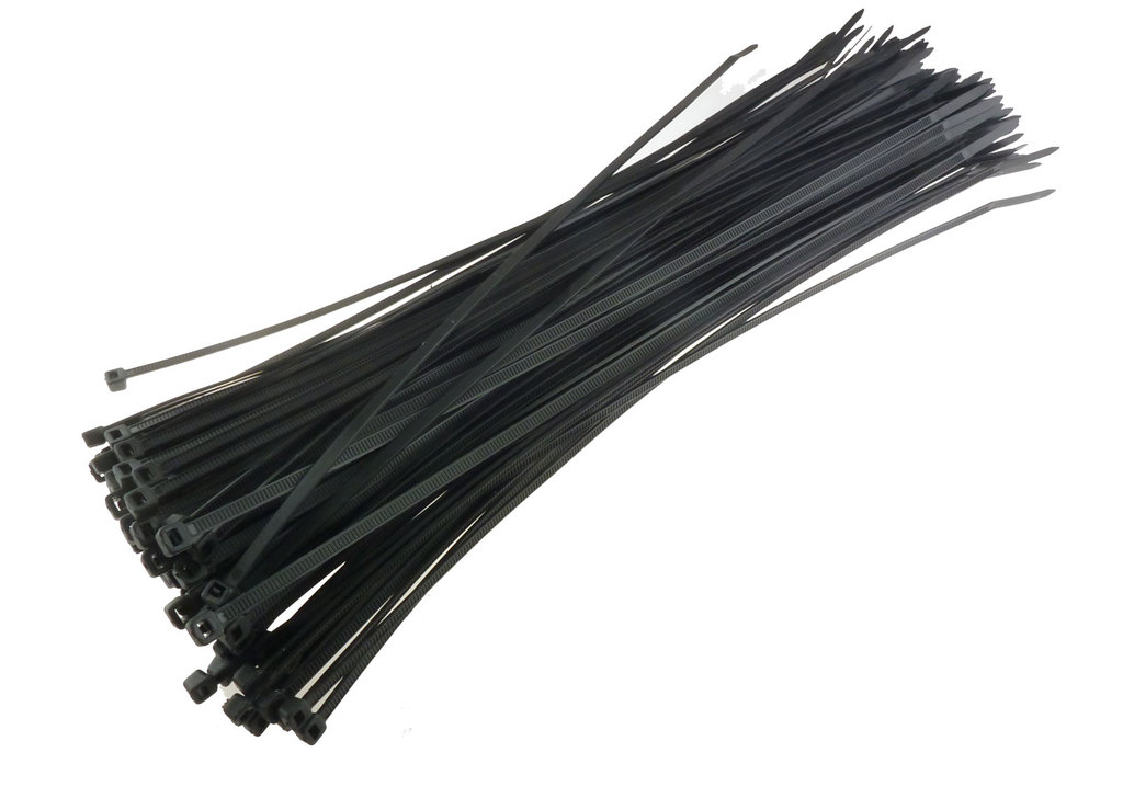 [5327 UVE] Cable tie 365 x 7,5mm, PA 6.6, black, UV-resistant, 100pcs