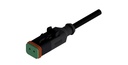 DT Cable Assembly 2m IP67 with DT06-2S Connector - Black