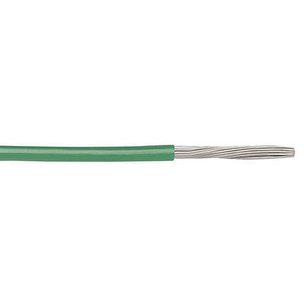 [5852 GR001] Montaažijuhe 0,09mm², roheline AWG28 PTFE 600V hõbetatud vask -60°C…200°C UL1213 305m