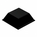 Kummijalg 20,6 x 20,6 x 7,6mm, must, ruut