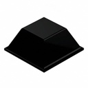 Kummijalg 12,7 x 12,7 x 5,8mm, must, ruut