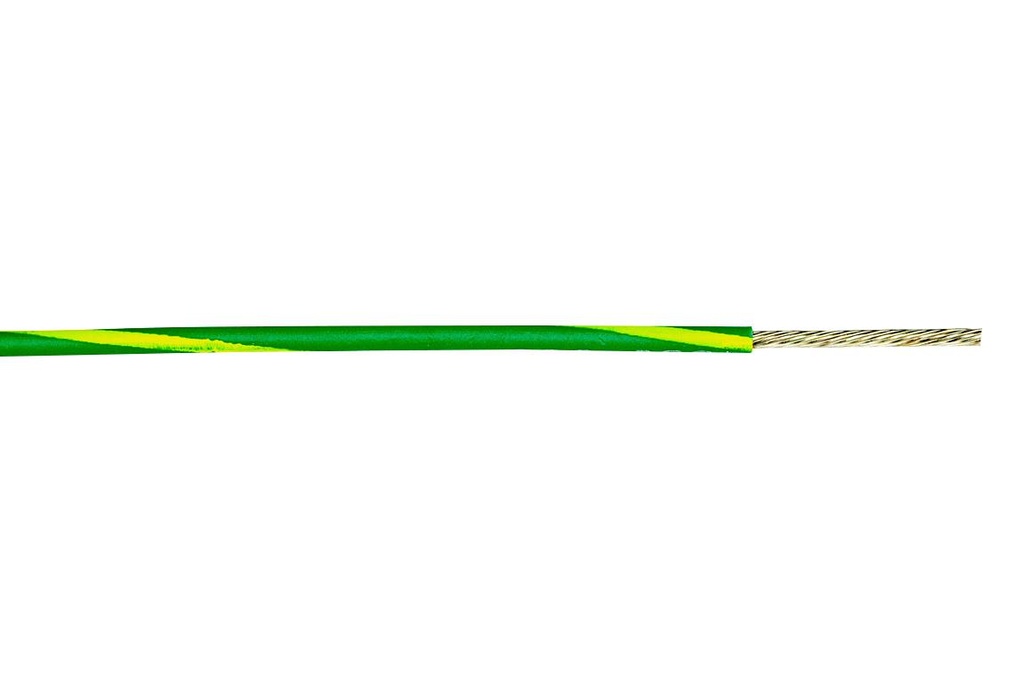 EcoWirePlus montaažijuhe 2,08 mm², roheline/kollane, AWG14 19/27 300 V, -40 °C...110 °C mPPE 305 m