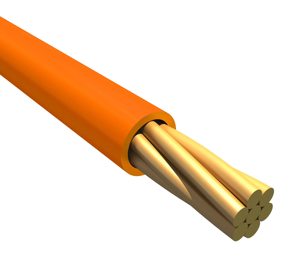 EcoWirePlus montaažijuhe 2,08 mm², oranž, AWG14 19/27 300 V, -40 °C...110 °C mPPE 30,5 m