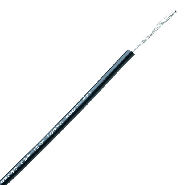 Montaažijuhe 0,14mm² must AWG26 PVC 600V -55°C...105°C UL1429 30,5m