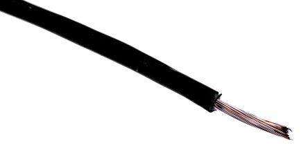 Montaažijuhe 0,23mm², must AWG24 PVC 600V -55°C...105°C UL1429 305m