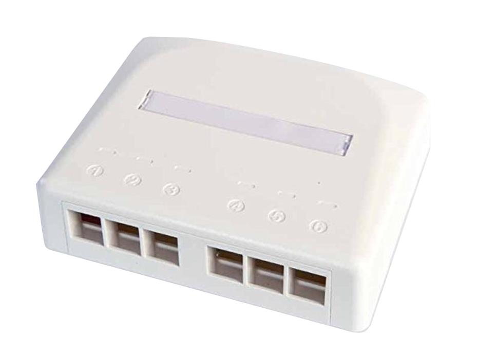 [1-1933674-3] Surface Mount Module, 6 port, alphine white