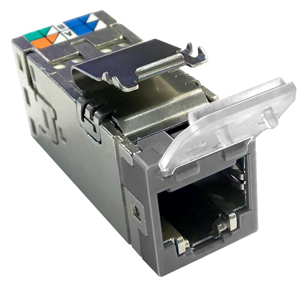 Modularpesa RJ45 Cat6a SLX varjestatud tolmuluugiga hall