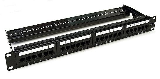 Paneel RJ45 Cat6 24 port varjestamata SL A/B