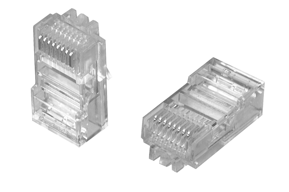 [6-554720-2] Modularpistik RJ45 Cat5e ühekiulisele/mitmekiulisele lapikkaablile 26-24 AWG