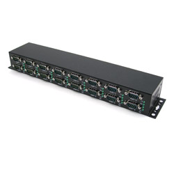 [UTS-416AK] Industrial 16-Port RS-232 to USB 2.0 High Speed Converter with Locking Feature