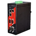 Rugged High Speed 4-port RS232/422/485 to 2-port 10/100TX Device Server (-40°C ~ 80°C)