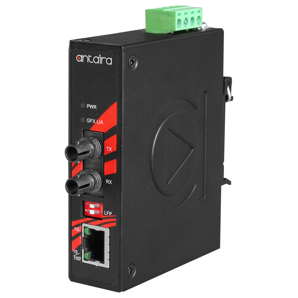 [IMC-C1000-ST-S1] Tööstuslik konverter: 10/100/1000T(X) to 1000FX ST SM kuni 10km, -10° kuni 70°C, kompaktne, DIN
