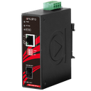 Compact Industrial Gigabit IEEE 802.3bt Ethernet-to-Fiber Media Converter, 1*10/100/1000TX (PSE: 90W) to 1*100/1000 SFP Slot
