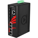 8-Port Industrial Gigabit Managed Ethernet Switch, w/4*10/100/1000Tx Ports + 4*100/1000Fx SFP Fiber Slots.