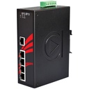 5-Port Industrial Ethernet Switch with 4 PoE Injector Ports, EOT (-40°C ~ 80°C), Power Input: 12VDC-36VDC