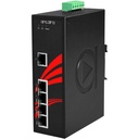 5-Port Industrial Gigabit PoE+ Unmanaged Ethernet Switch, w/4*10/100/1000Tx (30W/Port) + 1*10/100/1000Tx with Wide Operating Temp and low 12~36VDC input