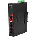 Switch: 4 x 10/100BaseT(X) PoE, 1 x 10/100BaseT(X), -40 kuni 80°C, mittemanageeritav, DIN, 48-55VDC