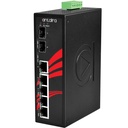 7-Port Industrial PoE+ Gigabit Unmanaged Ethernet Switch, w/4*10/100/100Tx (30W/Port), 1*10/100/1000Tx, + 1*100/1000 SFP Slot, 12~36VDC
