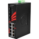 Switch: 8 x 10/100/1000BaseT(X) PoE+, 4 x SFP, -10 kuni 70°C, mittemanageeritav, DIN, 48-55VDC